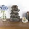 Nature Spring Tabletop Water Fountain with Cascading Rock and LED Lights, Tiered Stone, for Office / Home 641935VNZ - alternate 1